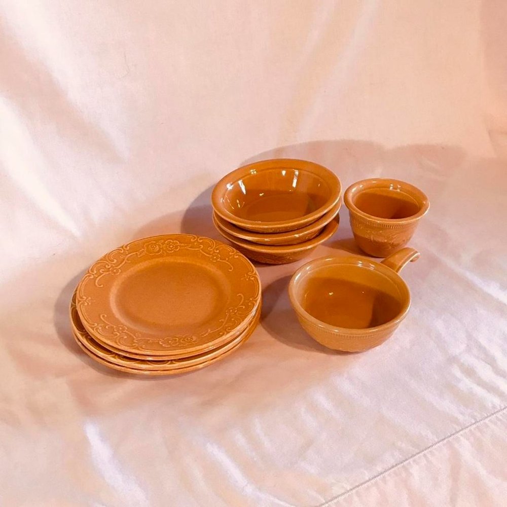 Vintage Homer Laughlin Floral Oven Serve Dishes